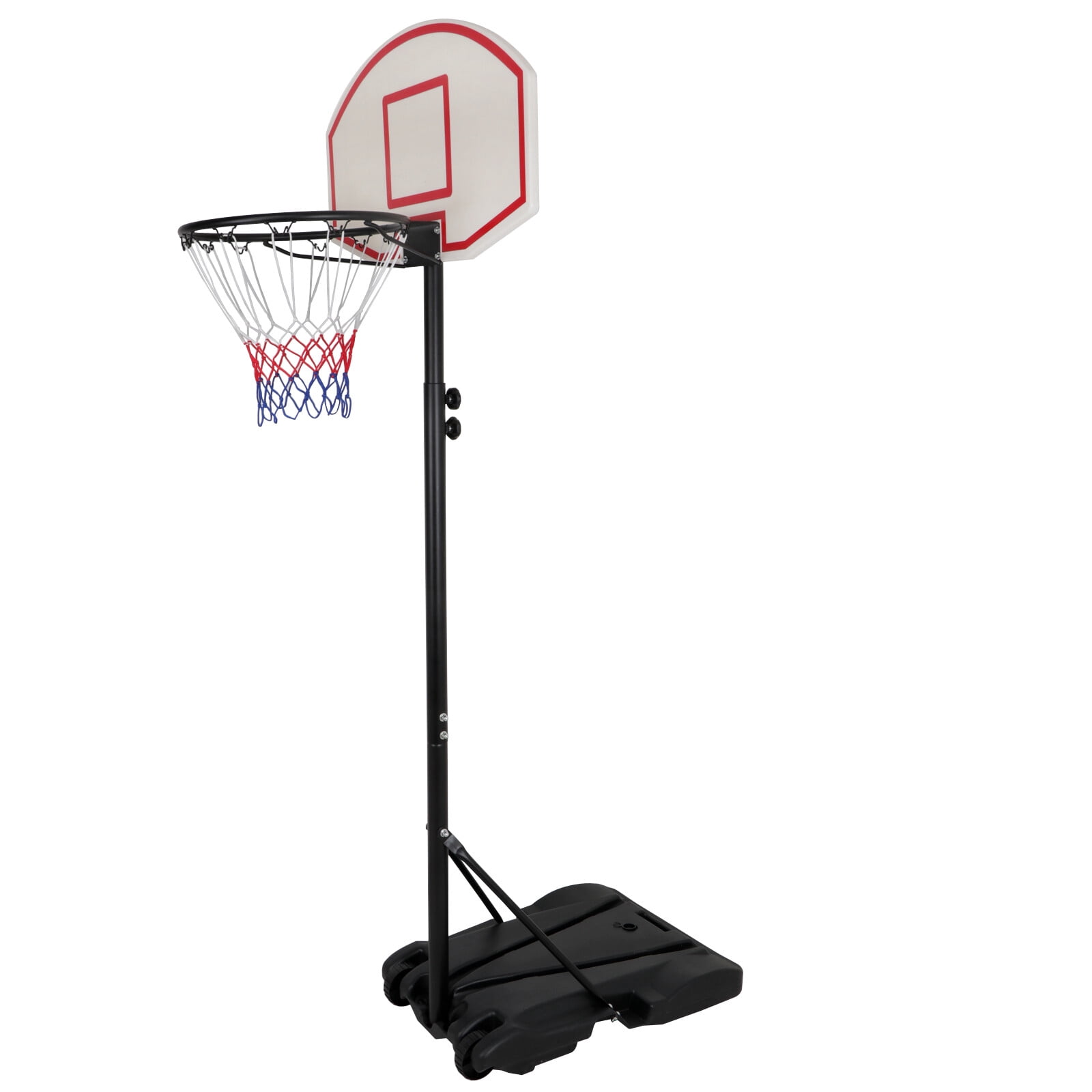 ZenStyle 5ft-7ft Adjustable Height 28" Portable Basketball System with Backboard