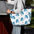 thumbnail image 4 of Wukai Cartoon Poodle Dog Print Zipper Bag,large Beach Tote Bag,Waterproof Sandproof Bag,Grocery and Picnic Tote Travel Bag, 4 of 5