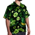 thumbnail image 2 of Saint Patrick's Day Men's Poplin Casual Printed Button Down Short Sleeve Summer Beach Shirts Unisex, 2 of 6