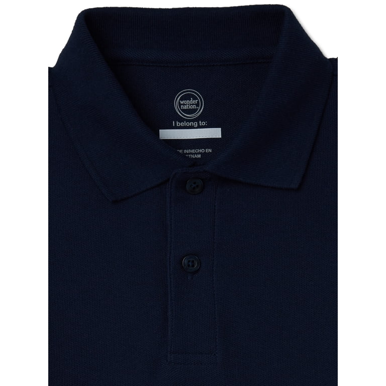 Wonder Nation Boys Long Sleeve Polo Shirt photo 2
