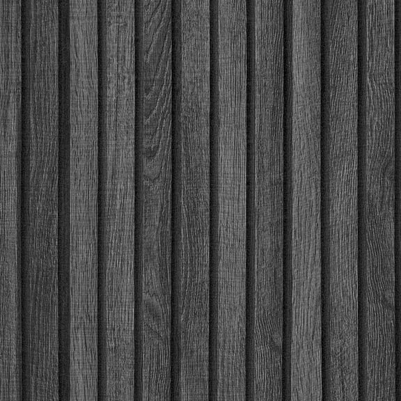 Charcoal Black Wooden Slat Wallpaper Peel and Stick Waterproof Dark Wood Contact Paper for Walls 15.7''x118'' Adhesive Removable Faux Wood Slats Wall Panel Wallpaper for Bedroom Accent Wall