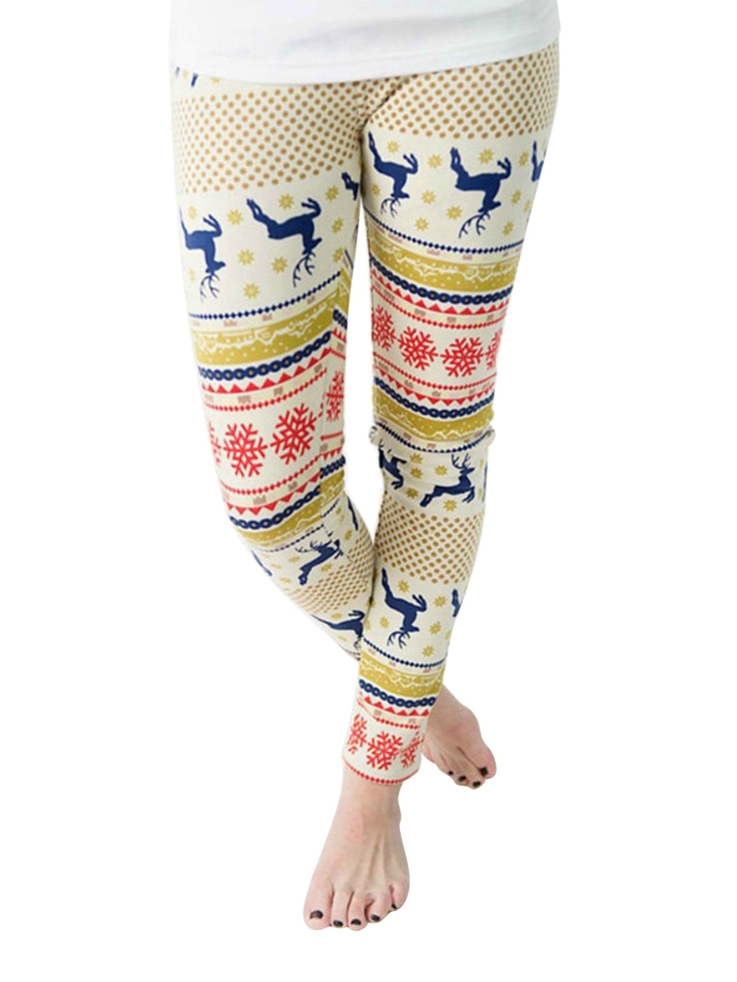 FLEECE LINED WOMEN'S LEGGINGS ASSORTED SIZES NWT REINDEER THEME FREE SHIPPING