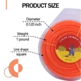 thumbnail image 2 of 0.120 Inches Square String Trimmer Lines Replacement for Trimmers Orange, 1 Pound, 2 of 5