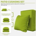 thumbnail image 5 of Kimunuk Outdoor Seat Cushion Set, 22" X 22" X 4" Water-Resistant & Fade-Resistant Patio Furniture Replacement Cushions with Handle and Straps for Sofa Chair, Grass Green, 5 of 7