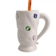 thumbnail image 1 of Tazas de café de cristal, novedosas tazas de cerámica blanca con piedras preciosas de colores, diseño irregular único, tazas de café, color blanco, 1 of 5