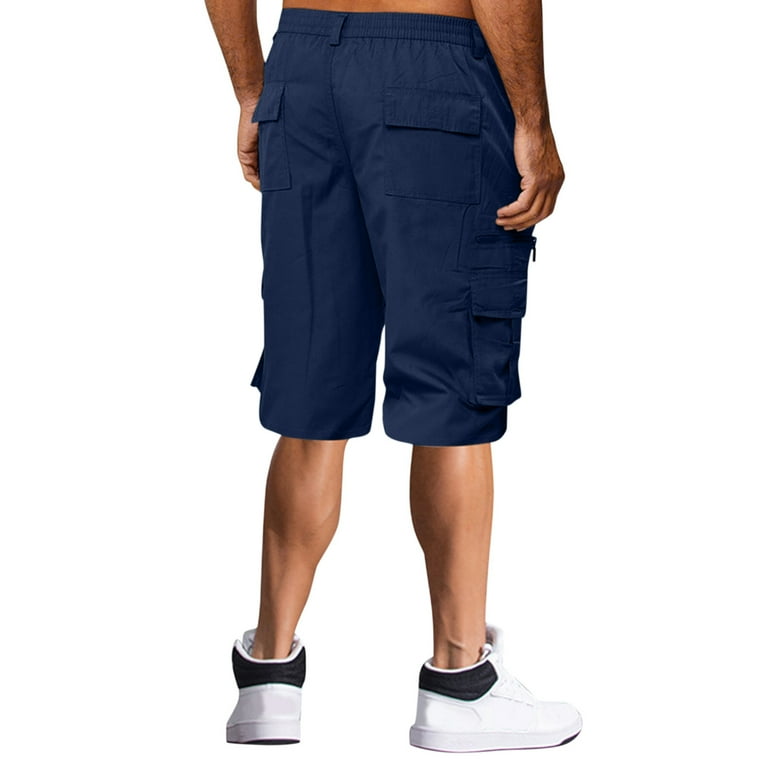 Big and tall navy blue cargo shorts best sale