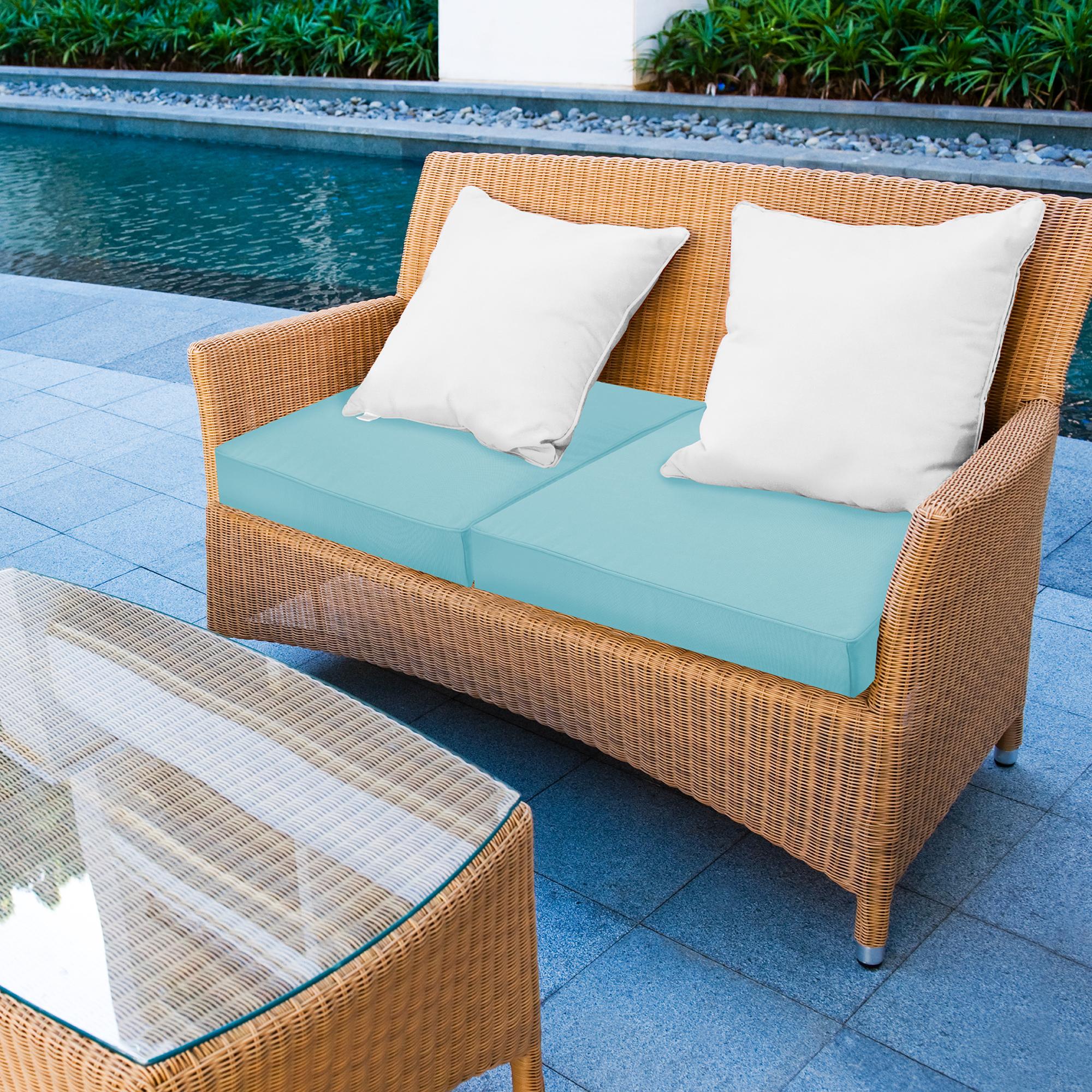 SensorPEDIC 24" x 24" Waterproof Memory Foam Seat Cushion - Aruba