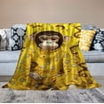 thumbnail image 2 of COMIO Monkey Blanket-Monkey Gift for Boys Girls Monkey Lovers-Cute Cartoon Monkey Banana Pattern Throw-Super Soft Lightweight and Warm Used for Sofa Bed Camping, 2 of 6