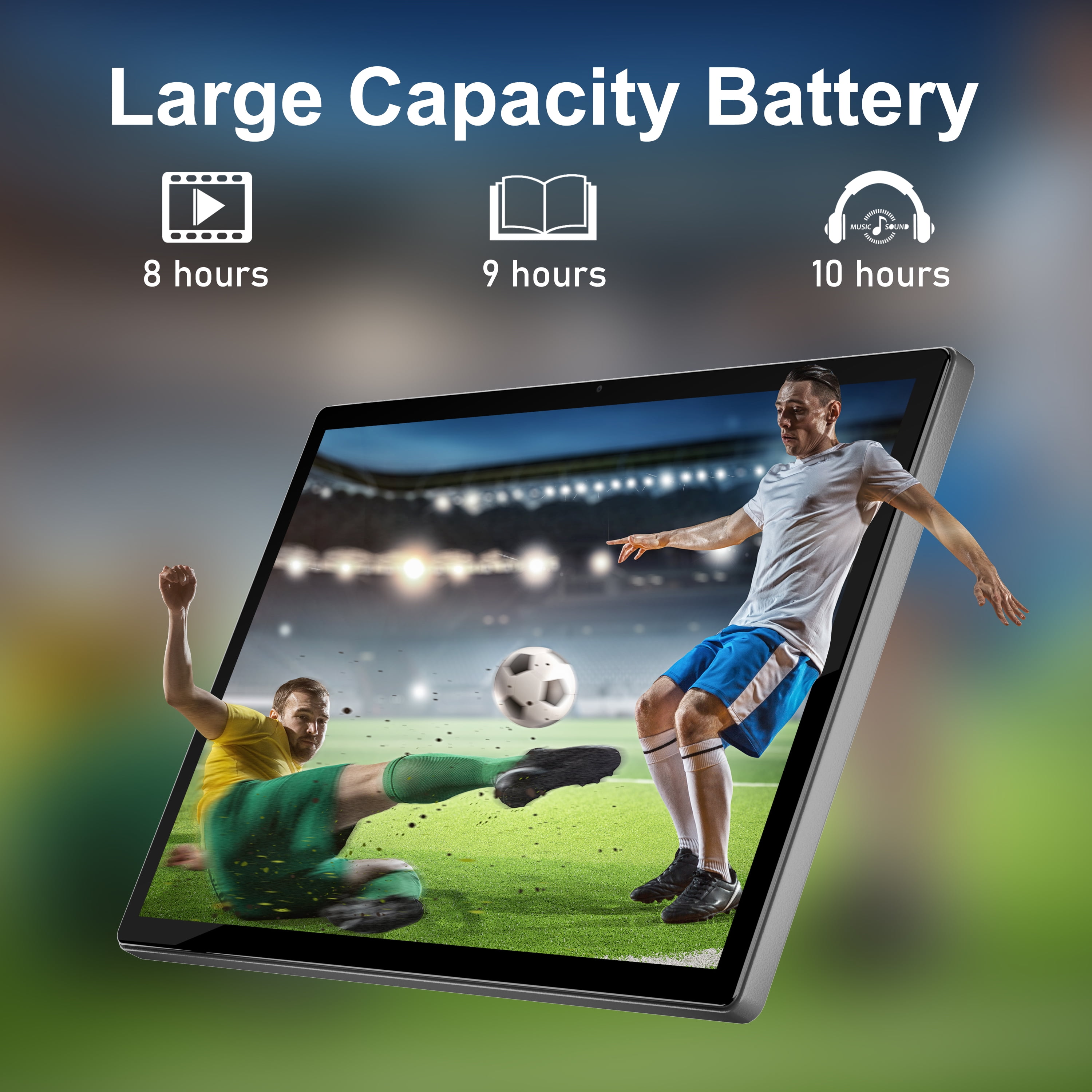 Tibuta 10.1" Android 13 Tablet, 6GB RAM+32GB, Octa-Core, 7000mAh Battery, HD IPS Touchscreen, Dual Camera, WiFi