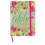 ISLAND HERITAGE Foil Embossed Bound Notebook with Elastic Band - Aloha Floral - Large