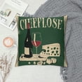thumbnail image 2 of Orinice Wine Cheese Poster Graphic Decorative Throw Pillow Cover Cushion for Home Couch Bed Sofa - Square Year-Round Pillow Covers 1PC 24x24in, 2 of 5