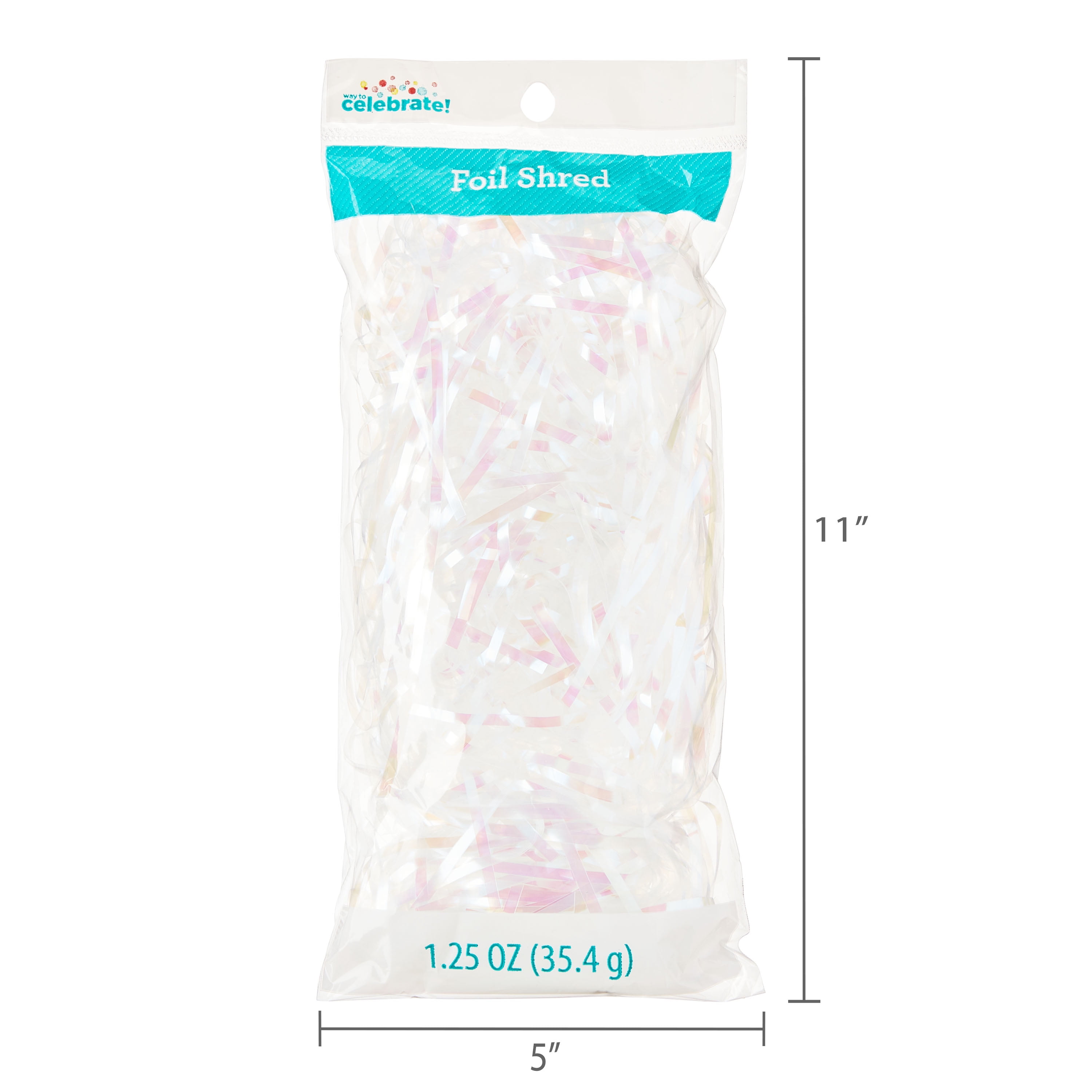 (6 pack) Iridescent Paper Shred, 1.25 oz, by Way To Celebrate