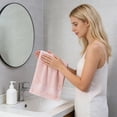 thumbnail image 5 of Kyusrd Hand Towels for Bathroom,Cotton Soft Absorbent Decorative Hand Towel for Face Spa Bath Gym Kitchen,Pink,34x74cm, 5 of 6