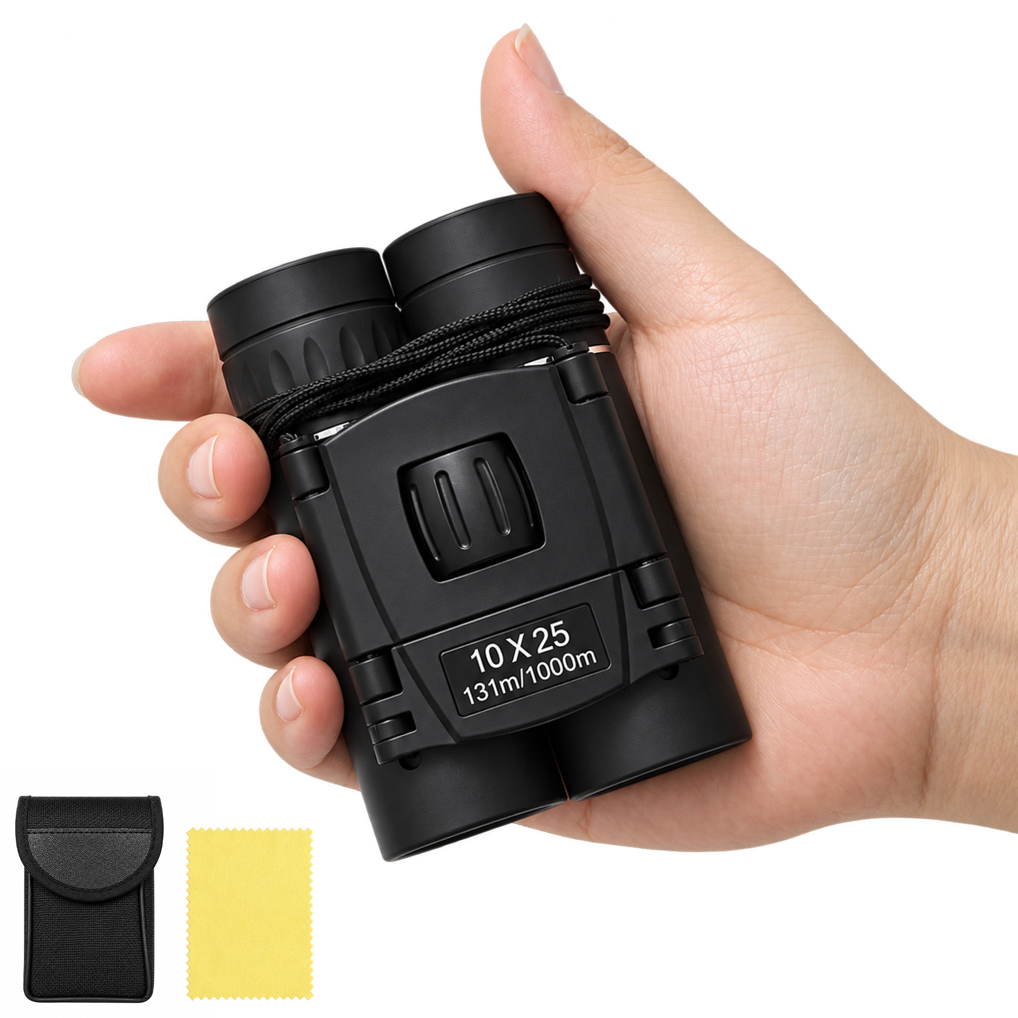 GARITIN 10x25 Compact Mini Binoculars for Adults Kids  Pocket Binoculars for Bird Watching  Travel  Outdoor Hunting Concert