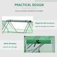 thumbnail image 5 of Outsunny 71" x 55" x 32" Mini Greenhouse, Outdoor Garden Planting Shed with Steel Frame and PE Cover, 4 Ventilated Windows for Flowers and Vegetables, Dark Green Hothouse, 5 of 7