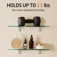 thumbnail image 5 of KES Bathroom Glass Shelf 23.6 Inches Bathroom Shelf with 8mm Tempered Glass and Brushed Nickel Bracket Wall Mount 2 Pack, WMBS001S60BNP2, 5 of 9