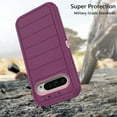 thumbnail image 3 of Asuwish Phone Case for Google Pixel 9 Pro XL/Pixel 10 Pro XL Hybrid Rugged Shockproof Hard Protective Drop Proof Full Body Heavy Duty Mobile Cell Cover Pixel9ProXL Pixel10ProXL Nine Women Men Purple, 3 of 5