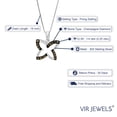thumbnail image 2 of Vir Jewels 1/4 CTTW Champagne Diamond Pendant Necklace for Women in 925 Sterling Silver 18 Inch Chain, 2 of 3