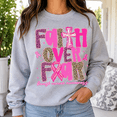 thumbnail image 2 of Breast Cancer Awareness Shirt, Faith Over Fear Sweatshirt, Pink Ribbon Leopard Print Hoodie and T-Shirt, October Support Gift for Women, 2 of 9