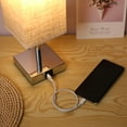 thumbnail image 3 of Neoglint Bedside Table Lamp Set of 2, Touch Control Nightstand Lamp with USB A+C Charging Ports, 3-Way Dimmable lamps with Linen Fabric Shade for Bedroom Living Room, 3 of 8