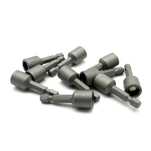 TMAX 10 pc Impact Ready Nut Driver 3/8 Inch Magnetic S2 Steel Nutsetter Set 1/4 Inch Shank
