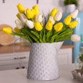 thumbnail image 4 of 20 piezas de flores blancas artificiales de tulipán de seda de 13,5 pulgadas para el día de la madre, Pascua, día de San Valentín, regalos a granel para el hogar, la cocina, la decoración de la boda, 4 of 5