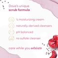 thumbnail image 3 of Exfoliante corporal Dove Cherry & Chia que exfolia la piel suave de 443 ml, 3 of 5