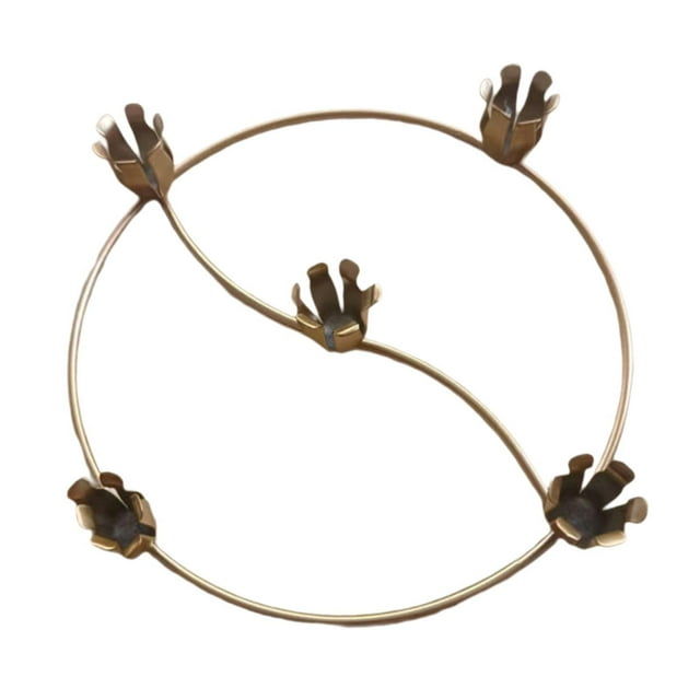 Candelabro de metal, anillo de Adviento, porta velas de té, anillo de corona de Adviento para mesa Portavelas de 5 piezas
