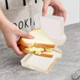 thumbnail image 2 of 2X Récipient à Sandwich Réutilisable Récipient Alimentaire Scellé Boîte à Pain Transparente Boîte à Sandwich Portable, 2 of 2
