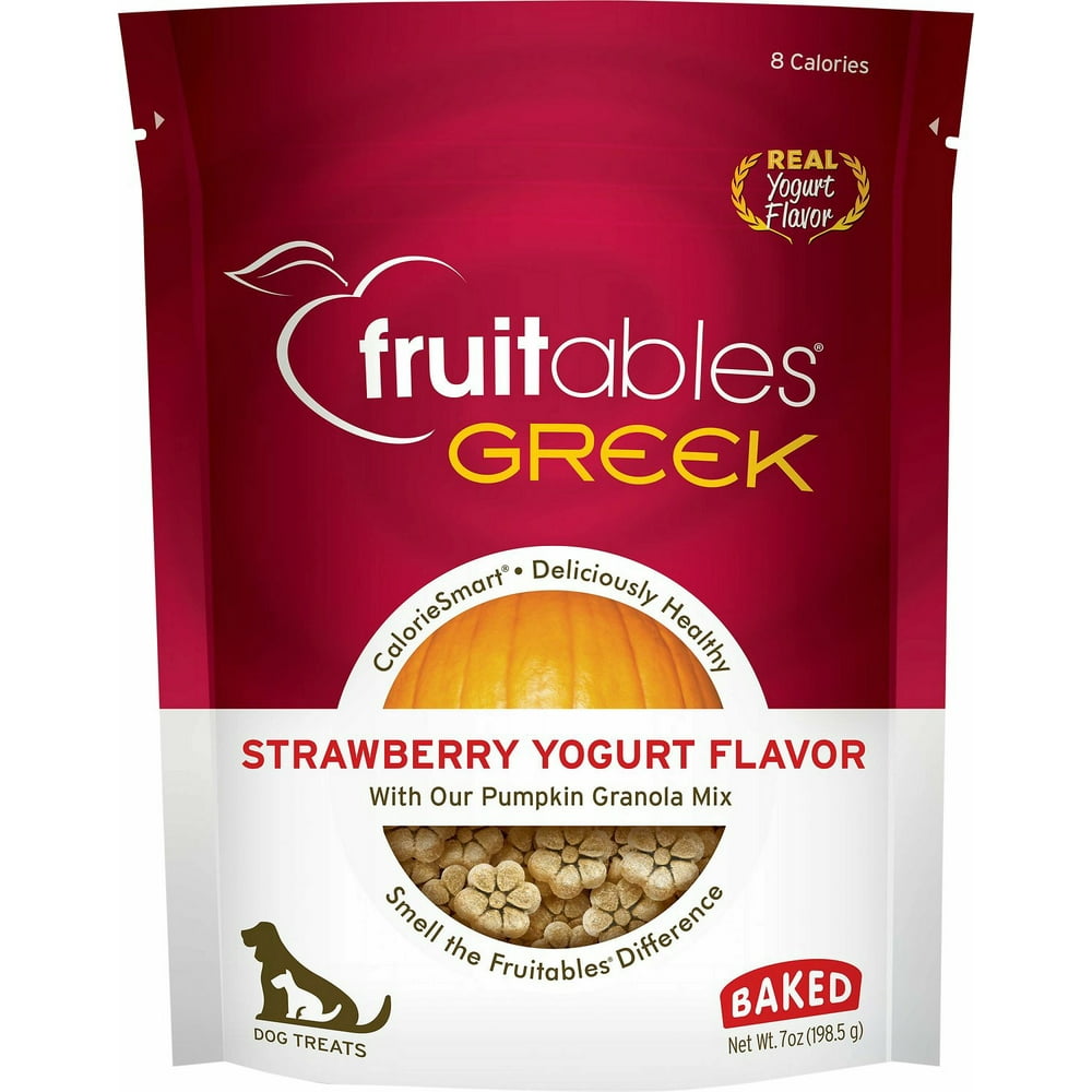 Fruitables Dog Treats Greek Strawberry Yogurt, 7 oz