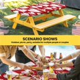 thumbnail image 6 of Valentine's Day Table Cloths for 3 Foot Rectangle Tables, White Heart Love Red Modern Minimalist Patio Waterproof Elastic Fitted Tablecloths, Washable Rectangular Table Cover for Camping, 6 of 8