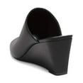 thumbnail image 3 of YDN Women Comfortable Peep Toe Slipper Pumps Slip On Wedge High Heels Backless Sandals Office Causal Slide Shoes Size 7 Black, 3 of 4