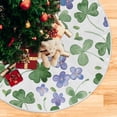 thumbnail image 5 of Coolnut Lucky Clover Christmas Tree Skirt 36", St. Patrick's Day Tree Skirt Double Layers Polyester Easter Tree Skirt for St. Patrick's Day Holiday Party Decoration, 5 of 6