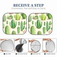 thumbnail image 5 of Kdxio Cactus And Succulent Print 2-Piece Sun Shade Front Windshield - Foldable Car Front Window Sunshades for Most Sedans SUV Truck, 5 of 6