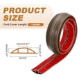 thumbnail image 2 of Uxcell Floor Cord Cover 4ft Extension Cord Hider for Floor Cable Management Wire Covers Protector 0.47" W x 0.24" H Mist Brown, 2 of 5