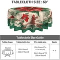 thumbnail image 4 of Christmas Flowers Round Tablecloth 60 Inch Washable Reusable Decoration Table Cover for Kitchen Party, 4 of 6