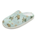 thumbnail image 5 of Wismoutput Sea Turtle House Cotton Slippers for Women Indoor Warm Fluffy Slippers for Mom and Children Non-Deformable and High Rebound Cotton Slippers, 5 of 7