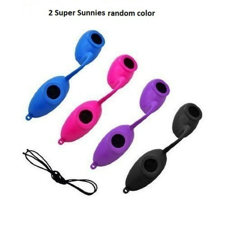 2 Super Sunnies Evo Flex Flexible Tanning Goggle Eye Protection Uv by Super Sunnies (We Choose