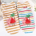 thumbnail image 4 of NIBOLOG Pet Vest Fruit Pattern Stripe Printing Elastic Hemming Pullover Type Comfy Dog Clothes for Home Wear, 4 of 8
