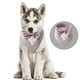 thumbnail image 3 of Bandana de boda para perro, collar para perro con pajarita, disfraz de cumpleaños, esmoquin ajustable para fiesta de mascotas, rayas rosas, 3 of 5
