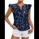 thumbnail image 1 of Blusas de Verano para Mujer, Elegantes, Informales, de Corta y con Estampados. Azul Oscuro L, 1 of 9