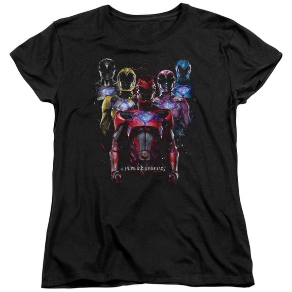Power Rangers Team Of Rangers Women's T-Shirt Black