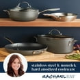 thumbnail image 2 of Rachael Ray Hard Anodized Non-Stick Saucier Saucepan with Helper Handle and Lid, 4 Quart, Gray, 2 of 11