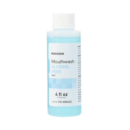 McKesson Mouthwash for Bad Breath Alcohol-Free Mint Flavor 4 oz 1 Ct