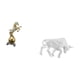 thumbnail image 5 of Estatua de caballo, figura de escritorio, escultura de resina, figura de toro, adorno de animal con acabado liso, adecuada para regalar, decoración de, 5 of 8