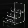 thumbnail image 3 of AMERTEER Transparent Acrylic Wallet Display Stand Holder Handbag Purse Display Stand for Retail/Shop   5 Tiers, 3 of 8