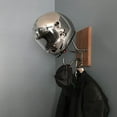 thumbnail image 3 of Motorcycle Helmet Rack And Jacket Hook Wooden Metal Hats Multipurpose For Coats  Wall-mounted, 3 of 5