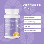 Celebrate Vitamin D3 125 mcg (5000 IU) Quick-melt - Orange