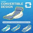 thumbnail image 5 of Swimline SunChaser Padded Floating Luxury Pool Lounger Sling Chair, Blue, 5 of 7