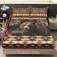 thumbnail image 4 of ZIATUBLES 3 Pcs Twin Size Sheet Set, Soft Comfort Bedding Sets with 1 Fitted Sheet and 2 Pillowcases, Cooling Cozy All-Season Bed Sheets, Aztec Bear Mandala American Flag Printed, 4 of 9